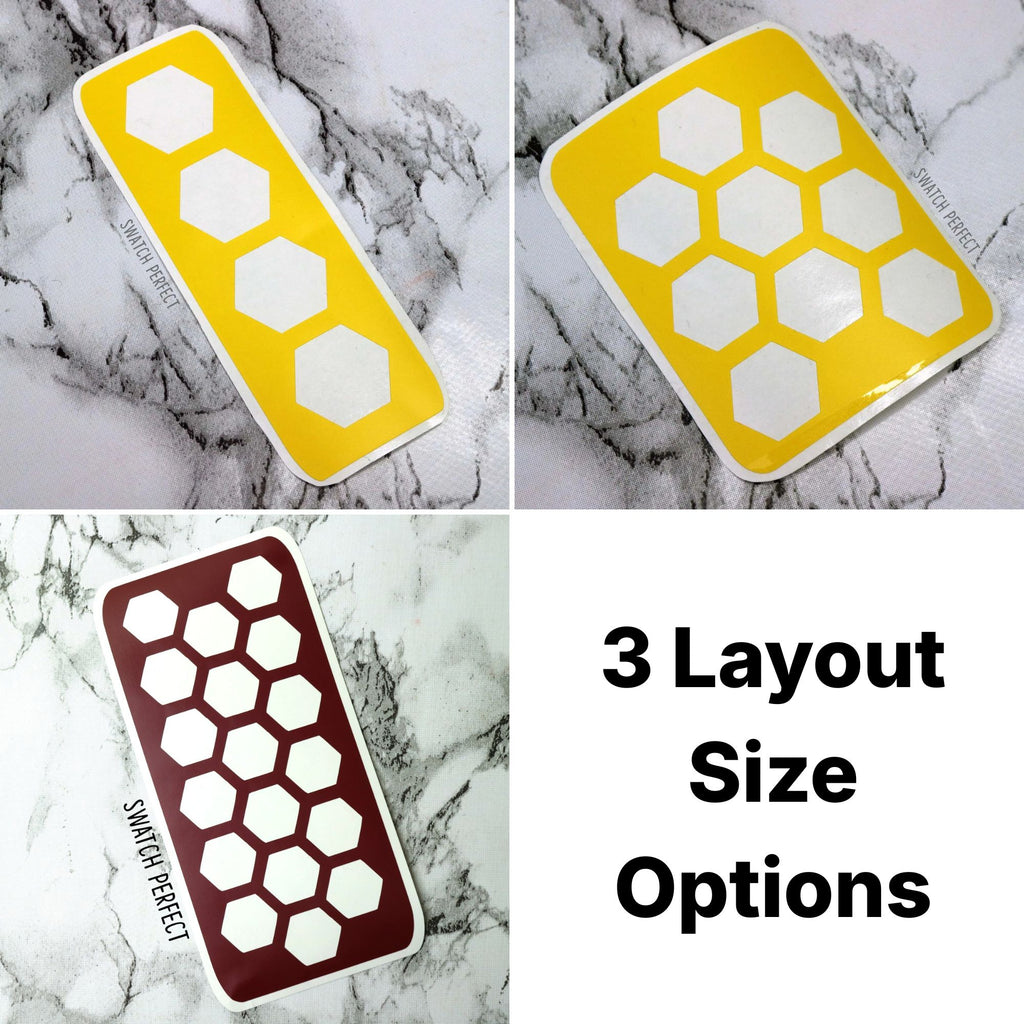 Honeycomb Swatch Stencil (3 Layout Sizes) Swatch Perfect
