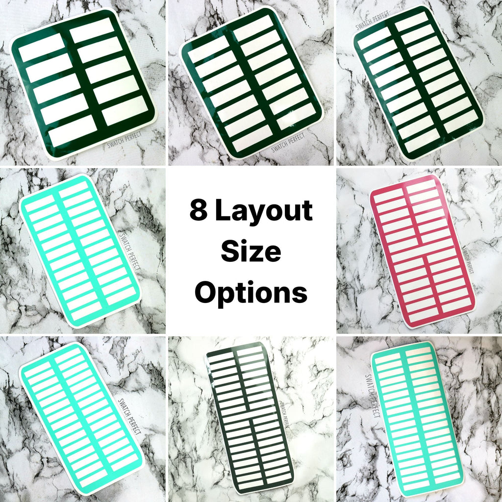 Double Stripe Swatch Stencil (8 Layout Sizes) - Swatch Perfect