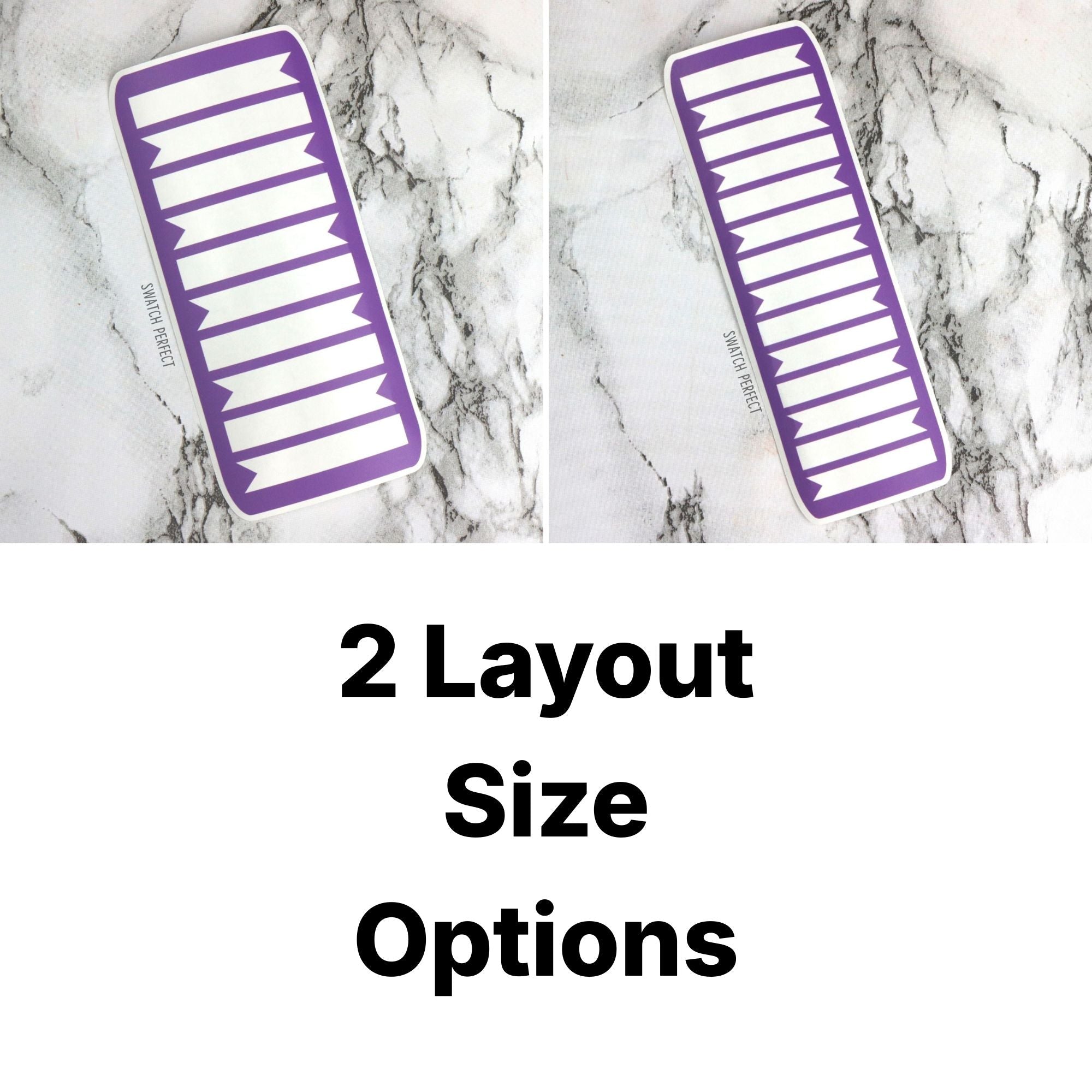 Fishtail Rectangle Swatch Stencil (2 Layout Sizes) - Swatch Perfect