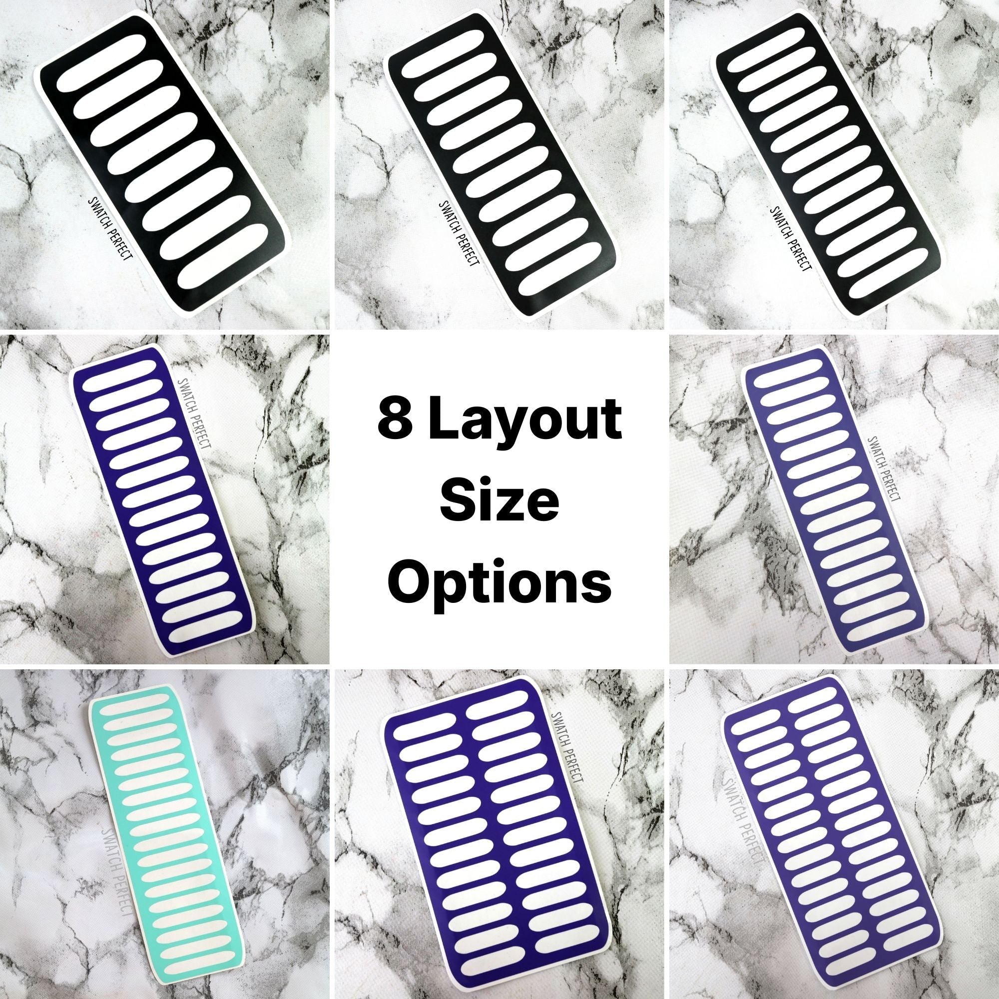 Rounded Stripe Swatch Stencil (8 Layout Sizes) - Swatch Perfect