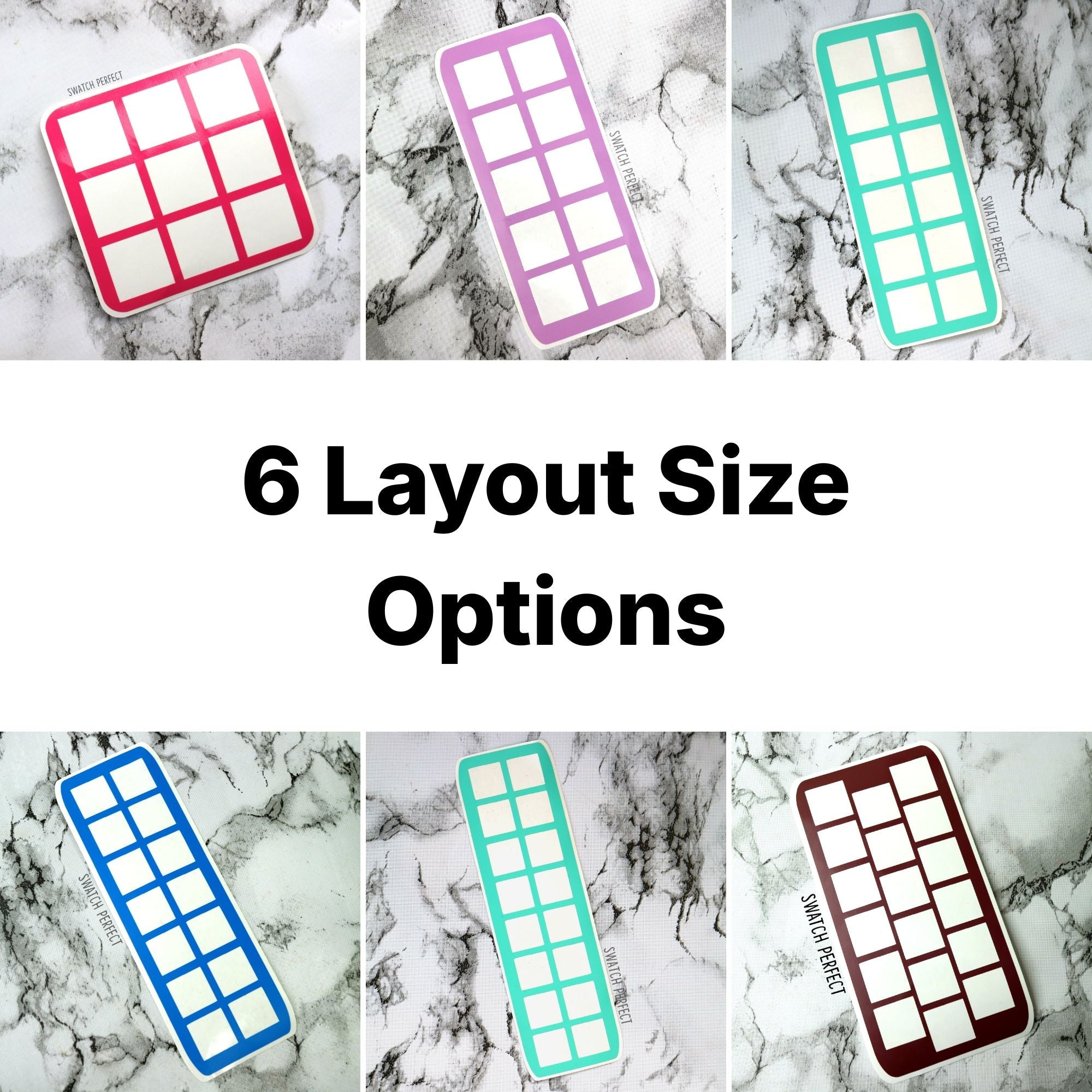 Square Swatch Stencil (6 Layout Sizes) - Swatch Perfect