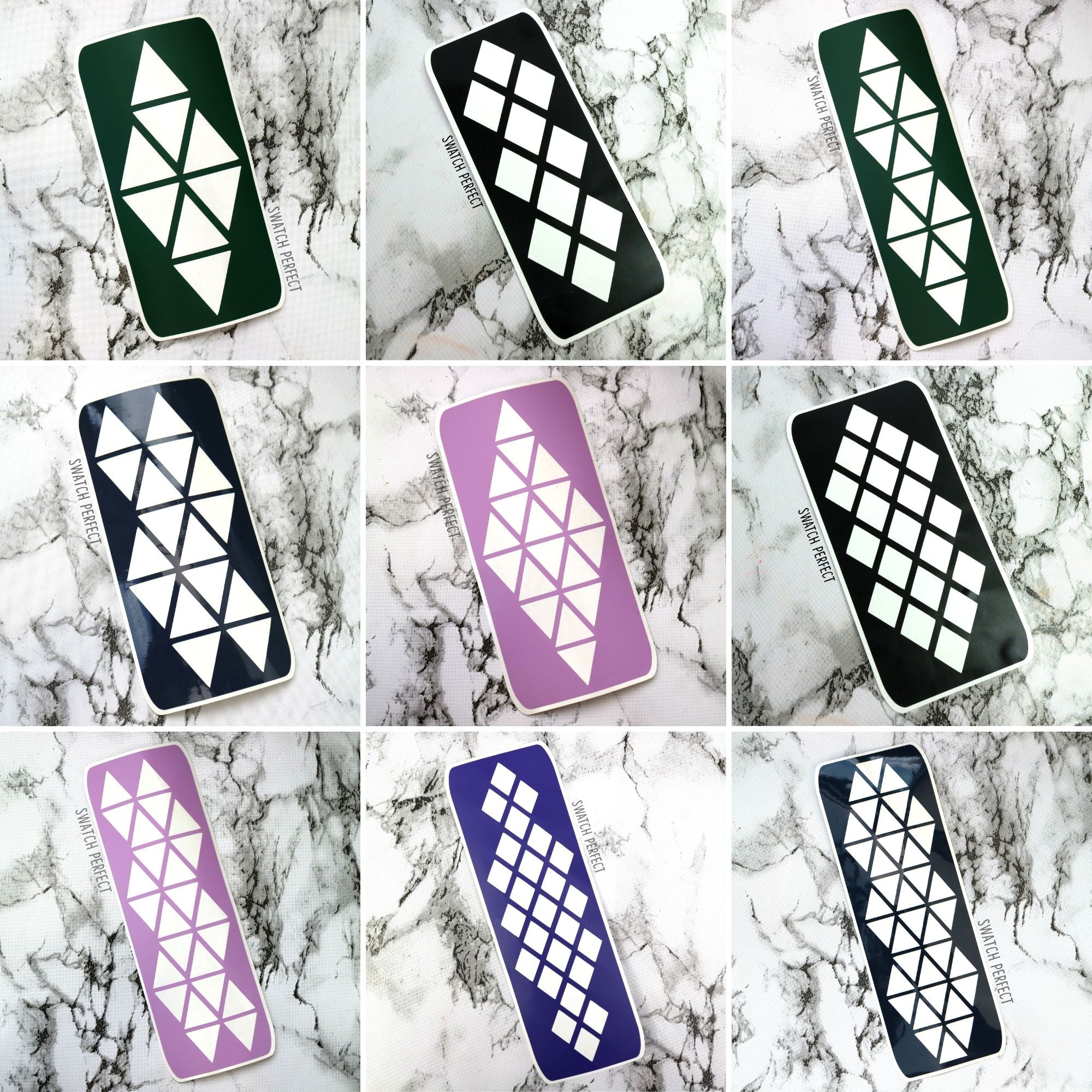 Stained Glass Swatch Stencil (9 Layout Sizes) - Swatch Perfect