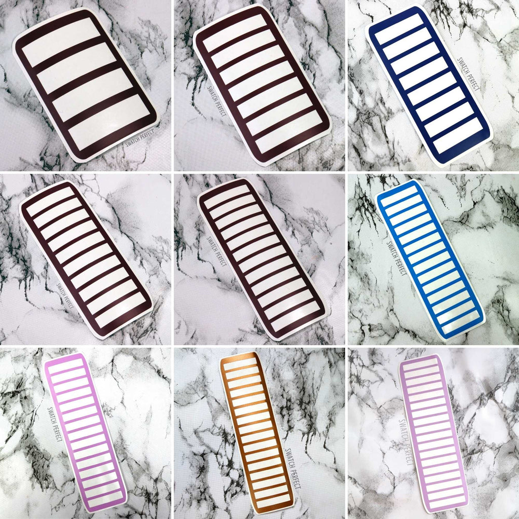 Stripe Swatch Stencil – Horizontal Design (9 Layout Sizes) - Swatch Perfect
