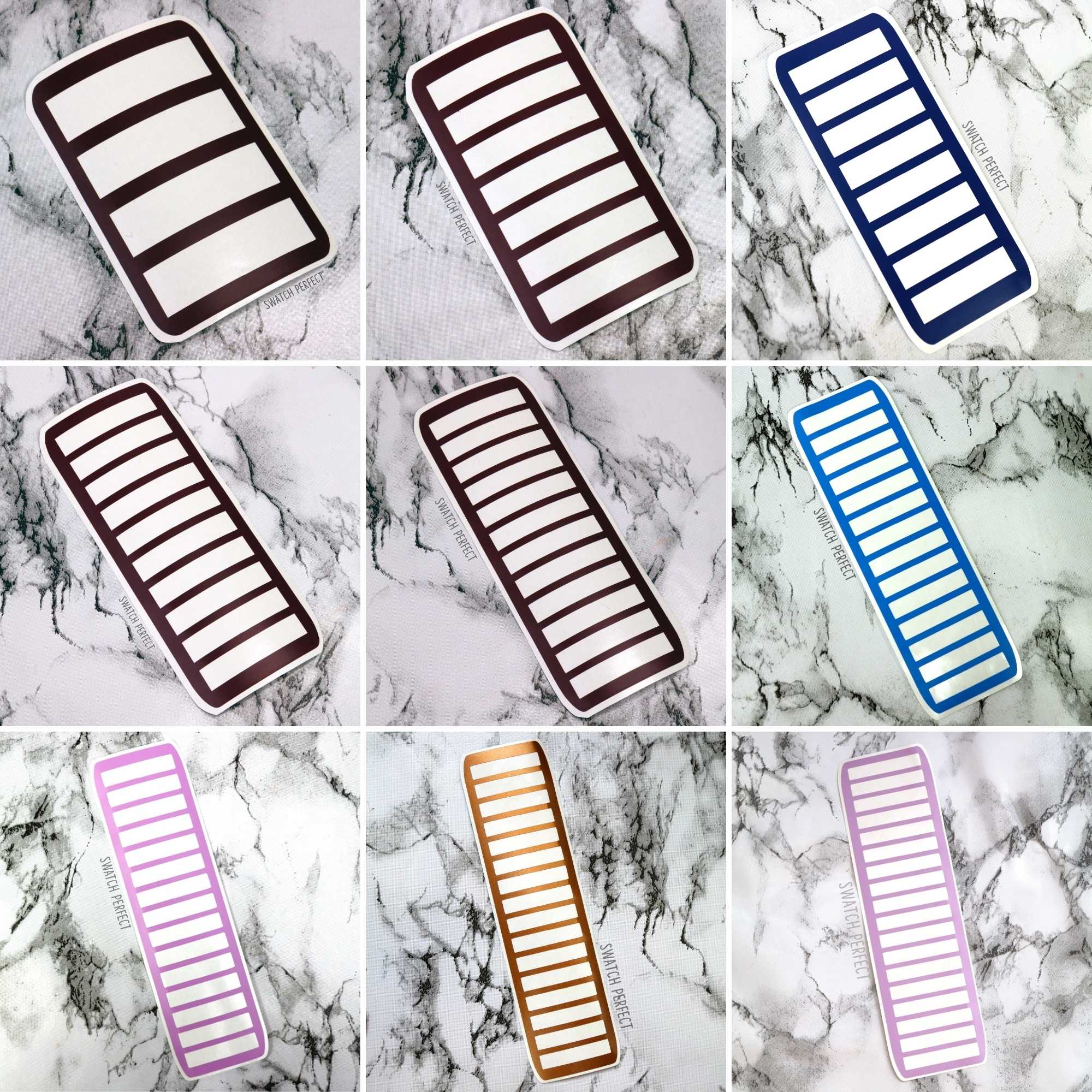 Stripe Swatch Stencil – Horizontal Design (9 Layout Sizes) - Swatch Perfect