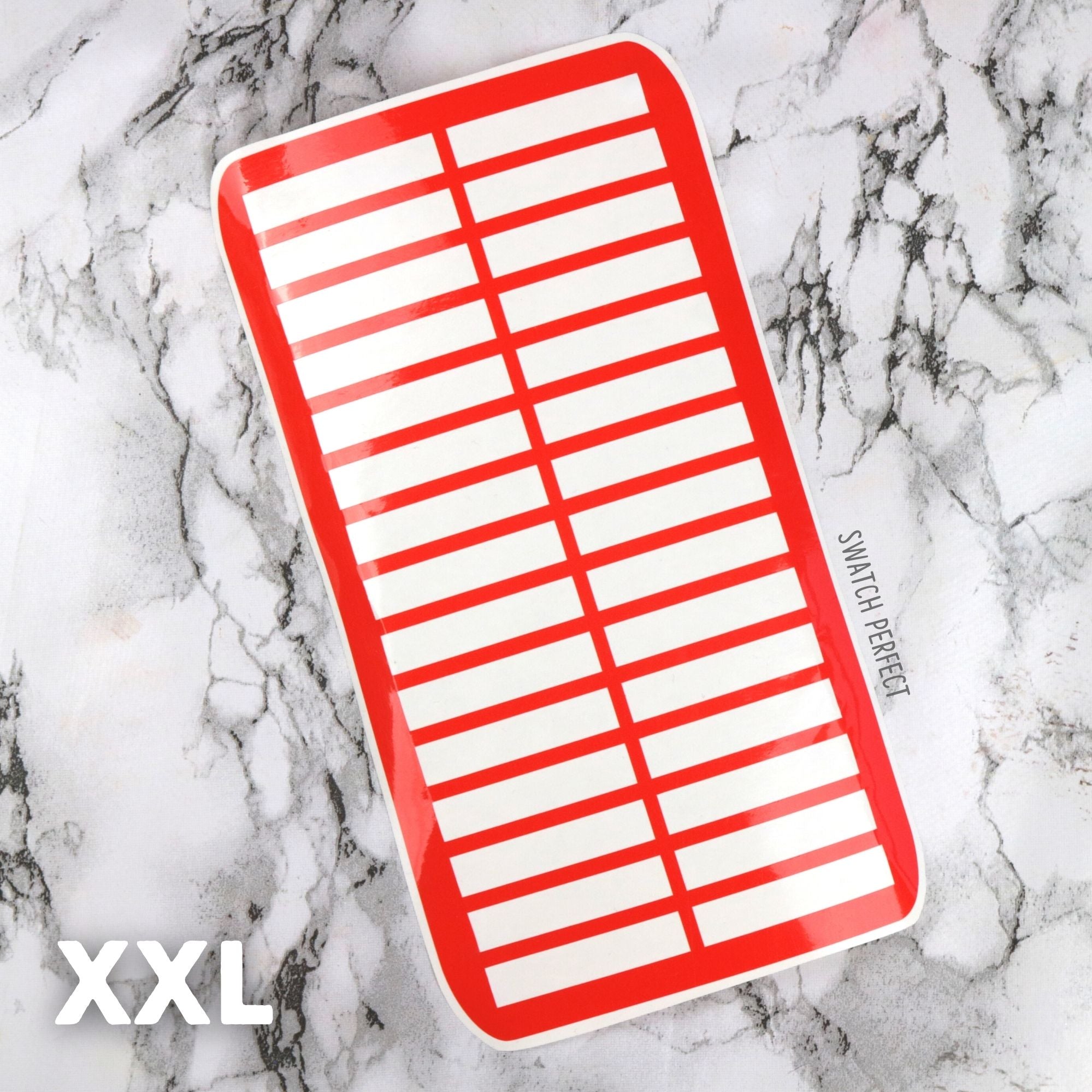 Wraparound Stripe Swatch Stencil – Extra Wide for Seamless Makeup Swatches (4 Layout Sizes Swatch Perfect