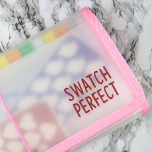 Storage Pouch - Baby Pink | 13 Individual Pockets | Elastic Closure