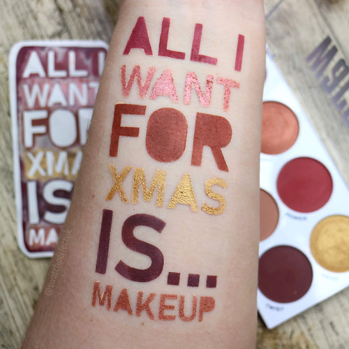 All I Want For Xmas Is... Makeup - Word Stencil Swatch Perfect