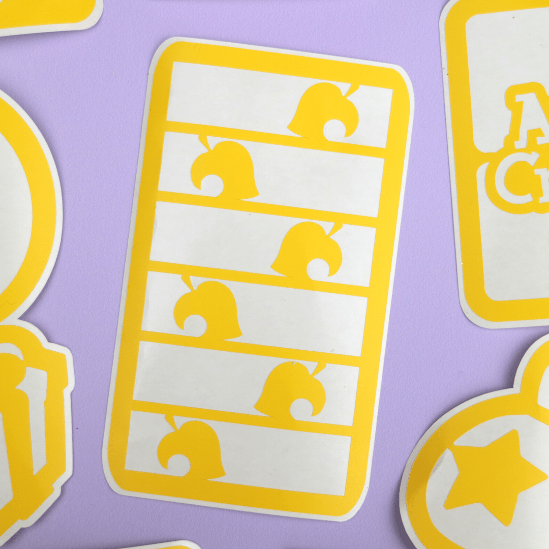 Animal Crossing Leaf Stripe - 6 Pan Stencil - Swatch Perfect