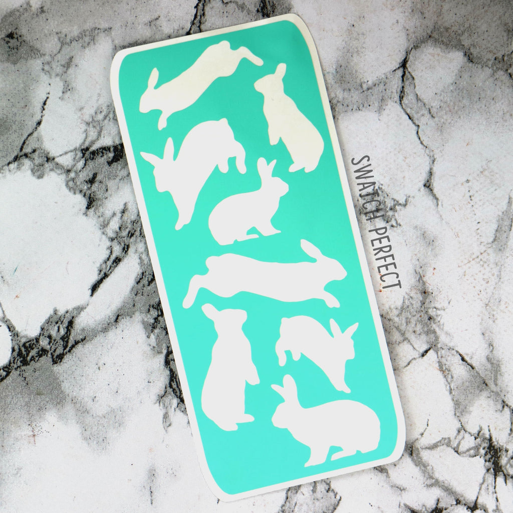 Bunnies - 8 Pan Stencil - Swatch Perfect