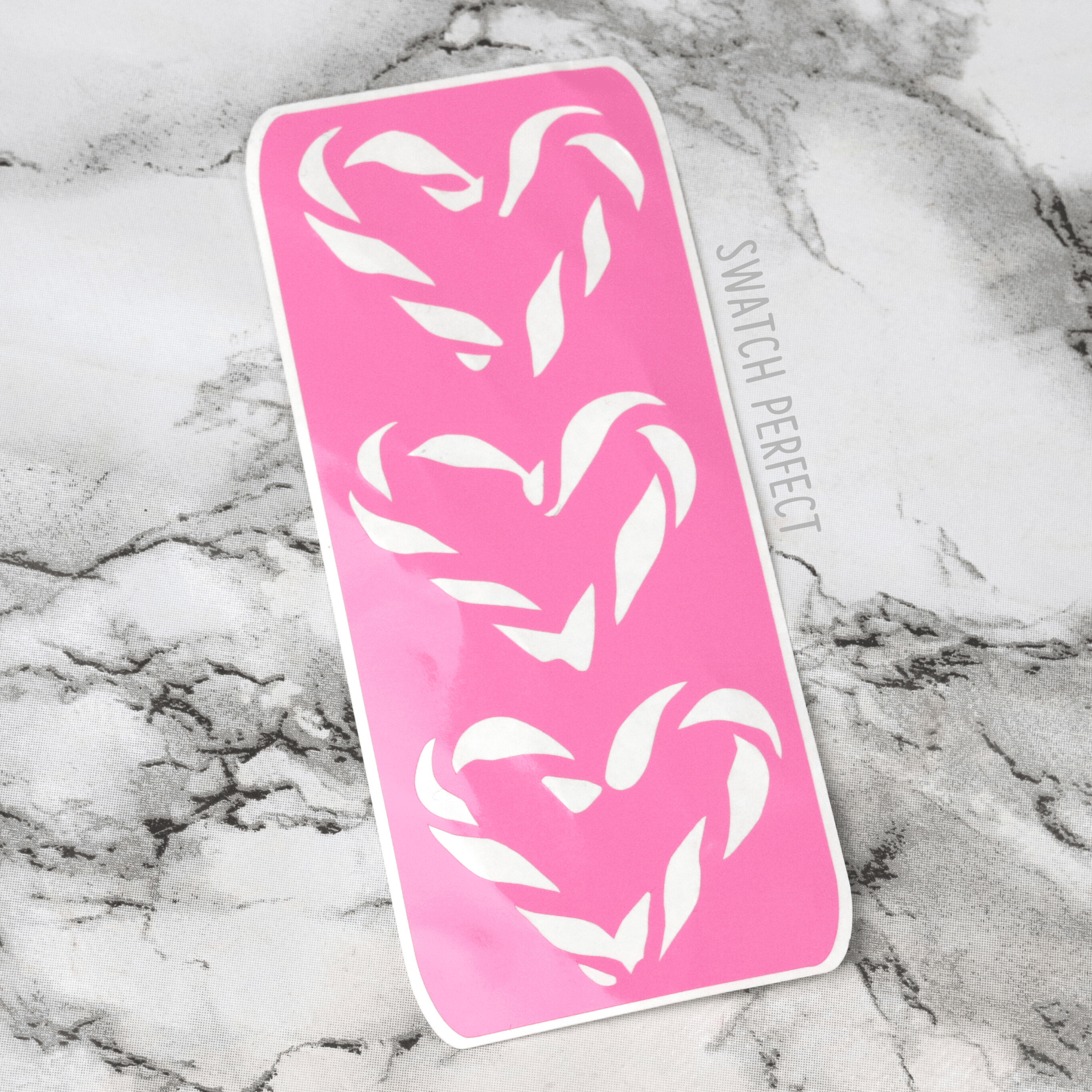 Candy Cane Hearts - 3 Pan Stencil - Swatch Perfect