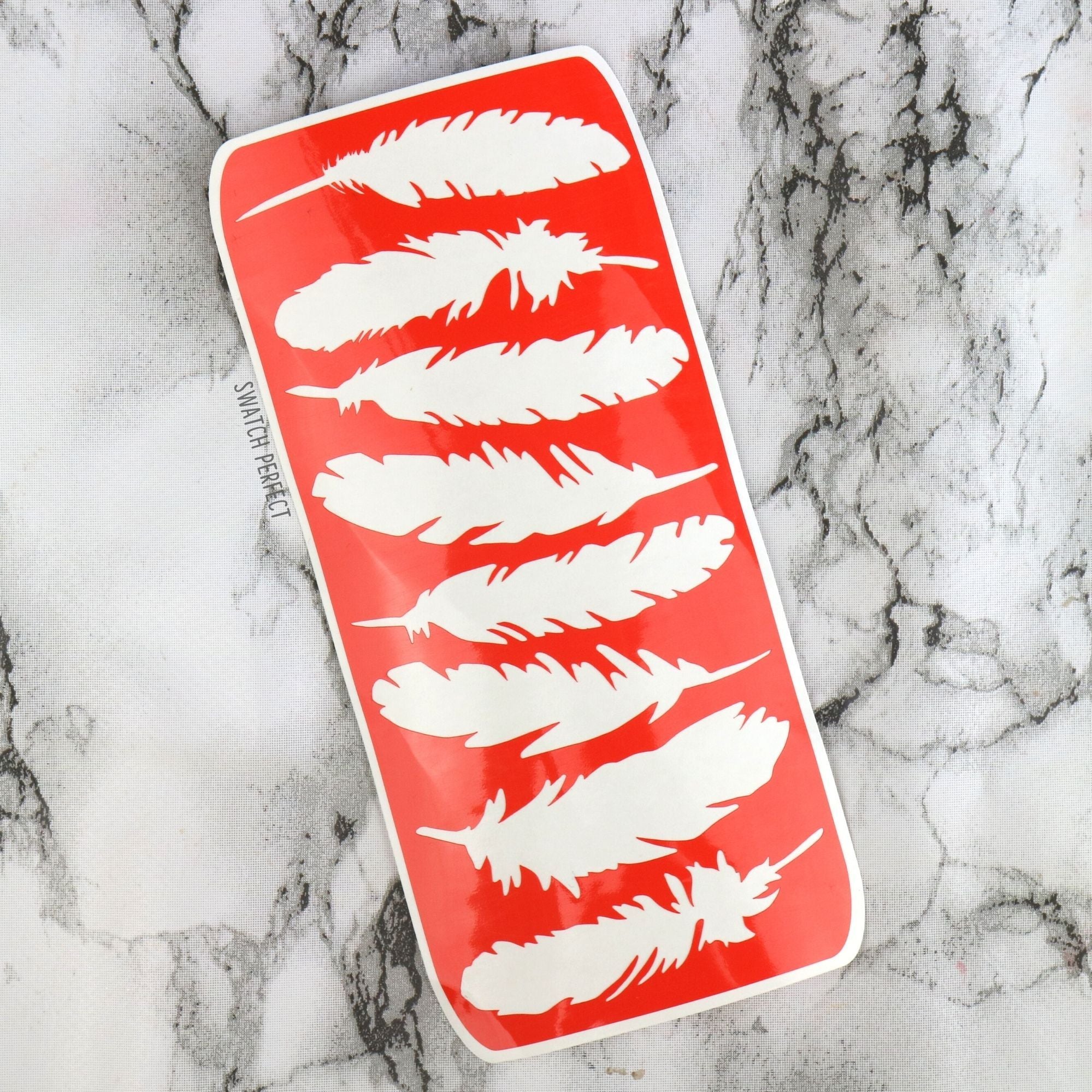 Feathers - 8 Pan Stencil Swatch Perfect