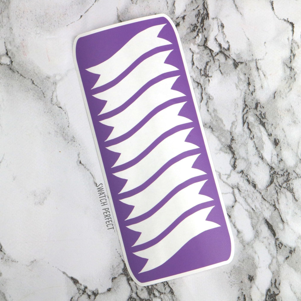 Fishtail Banners - 8 Pan Stencil - Swatch Perfect