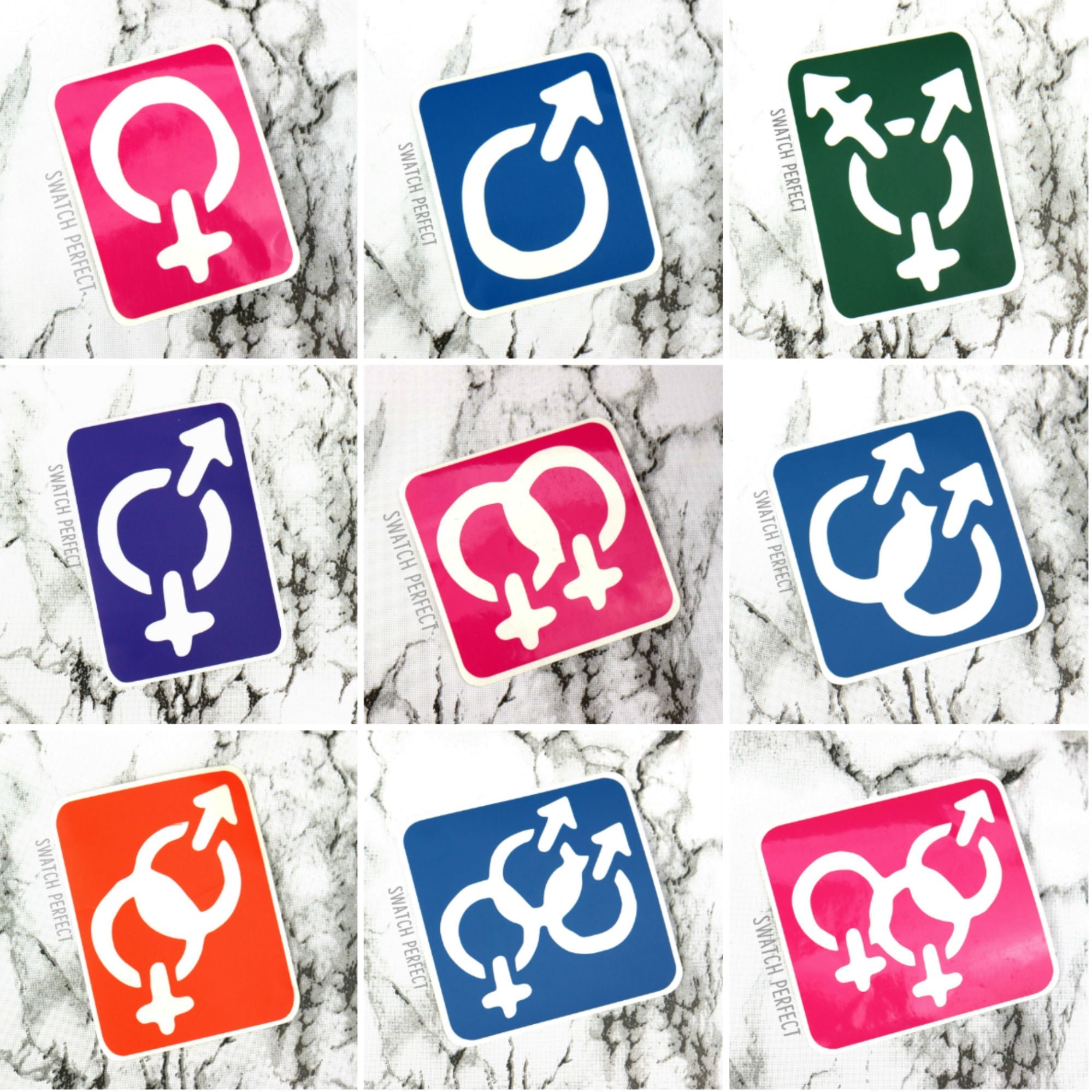 Gender & Sexuality Symbols - Single Stencils - Swatch Perfect