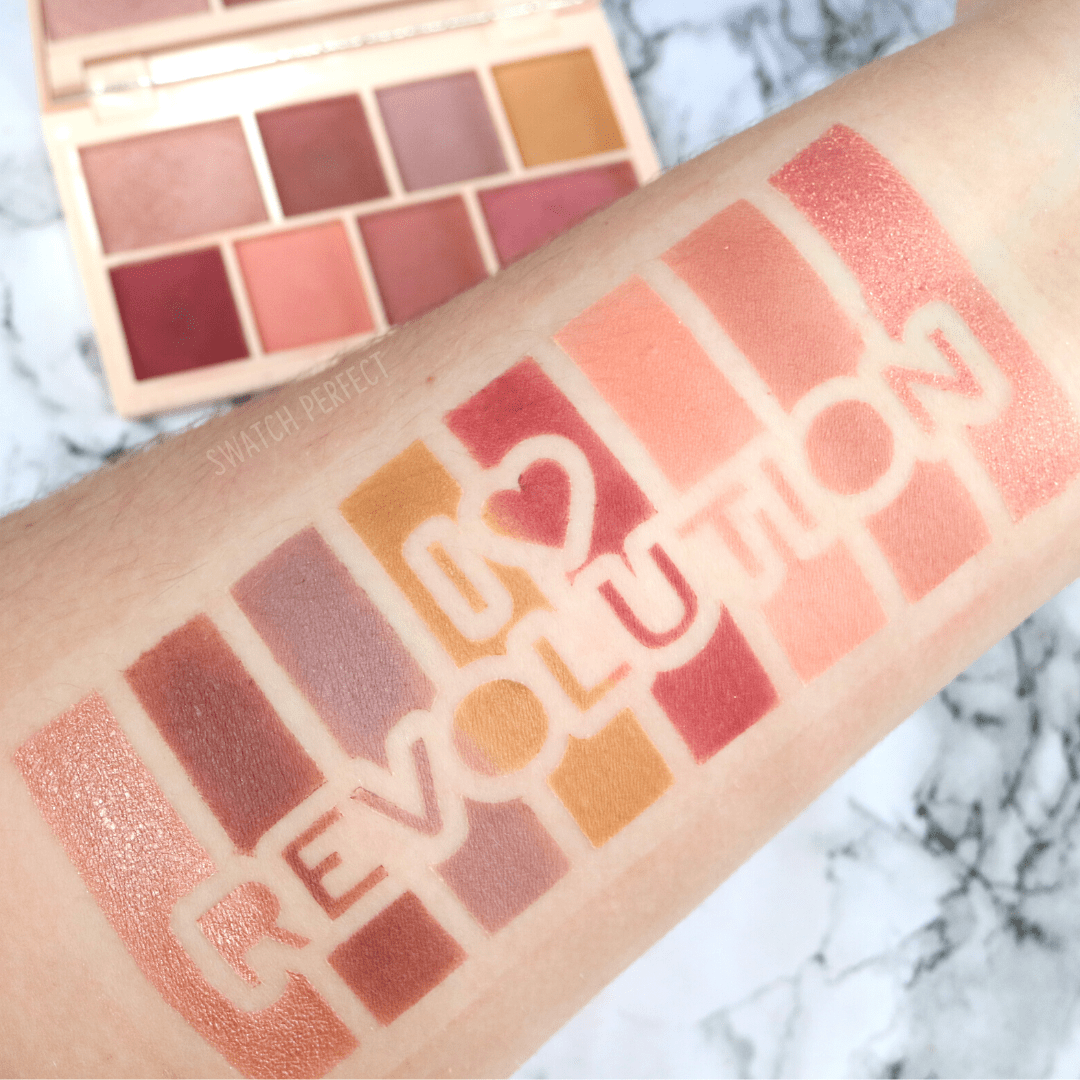 I Heart Revolution - 8 Pan Stencil | Inspired by Revolution Beauty - Swatch Perfect