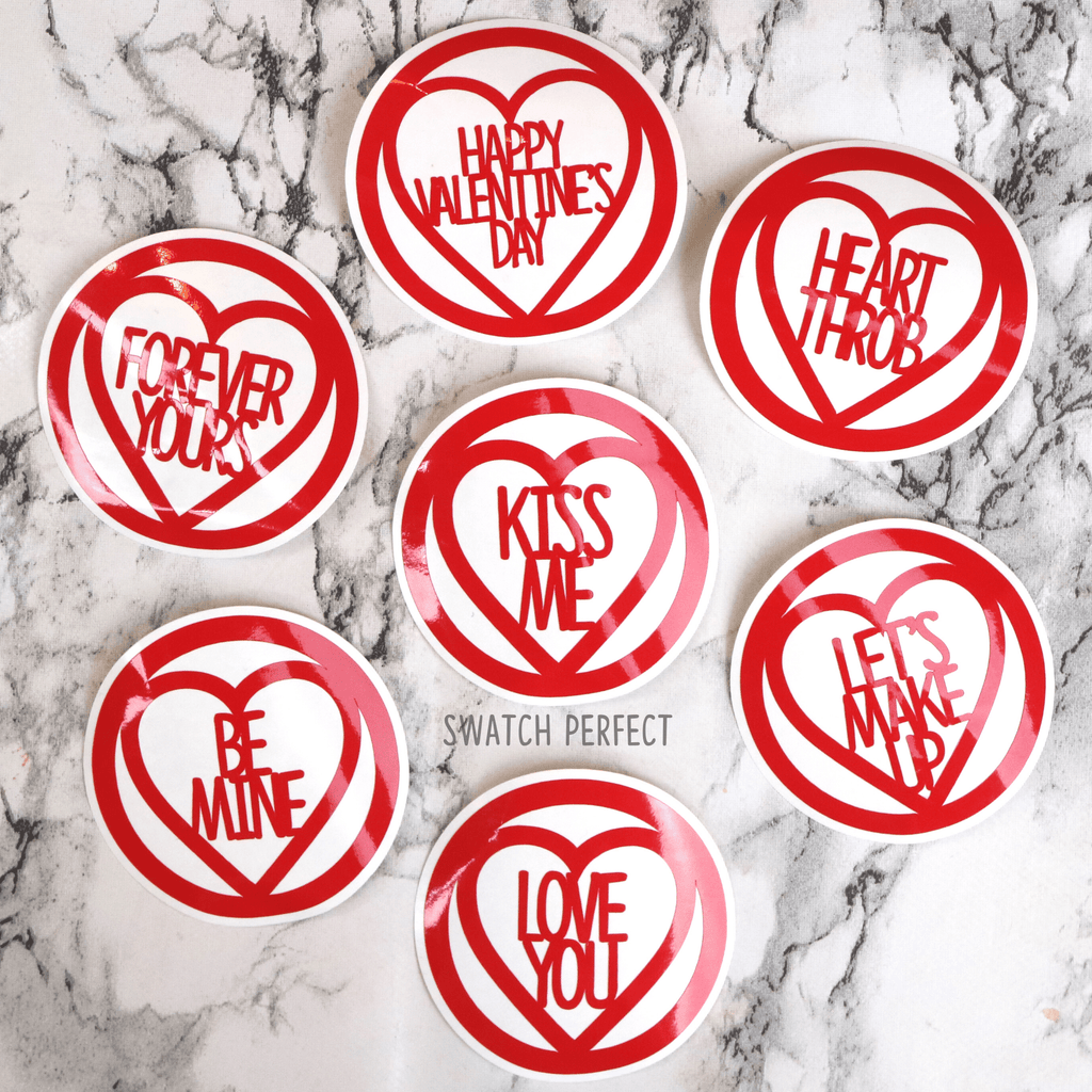 Love Hearts - Single Stencils - Swatch Perfect
