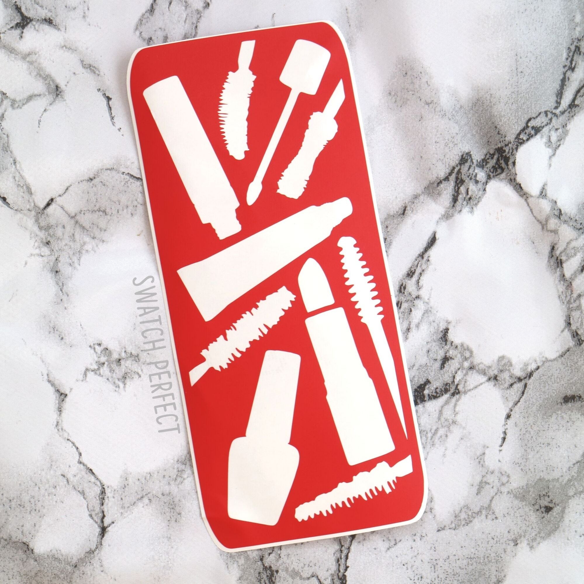 Makeup Flatlay - 10 Pan Stencil - Swatch Perfect
