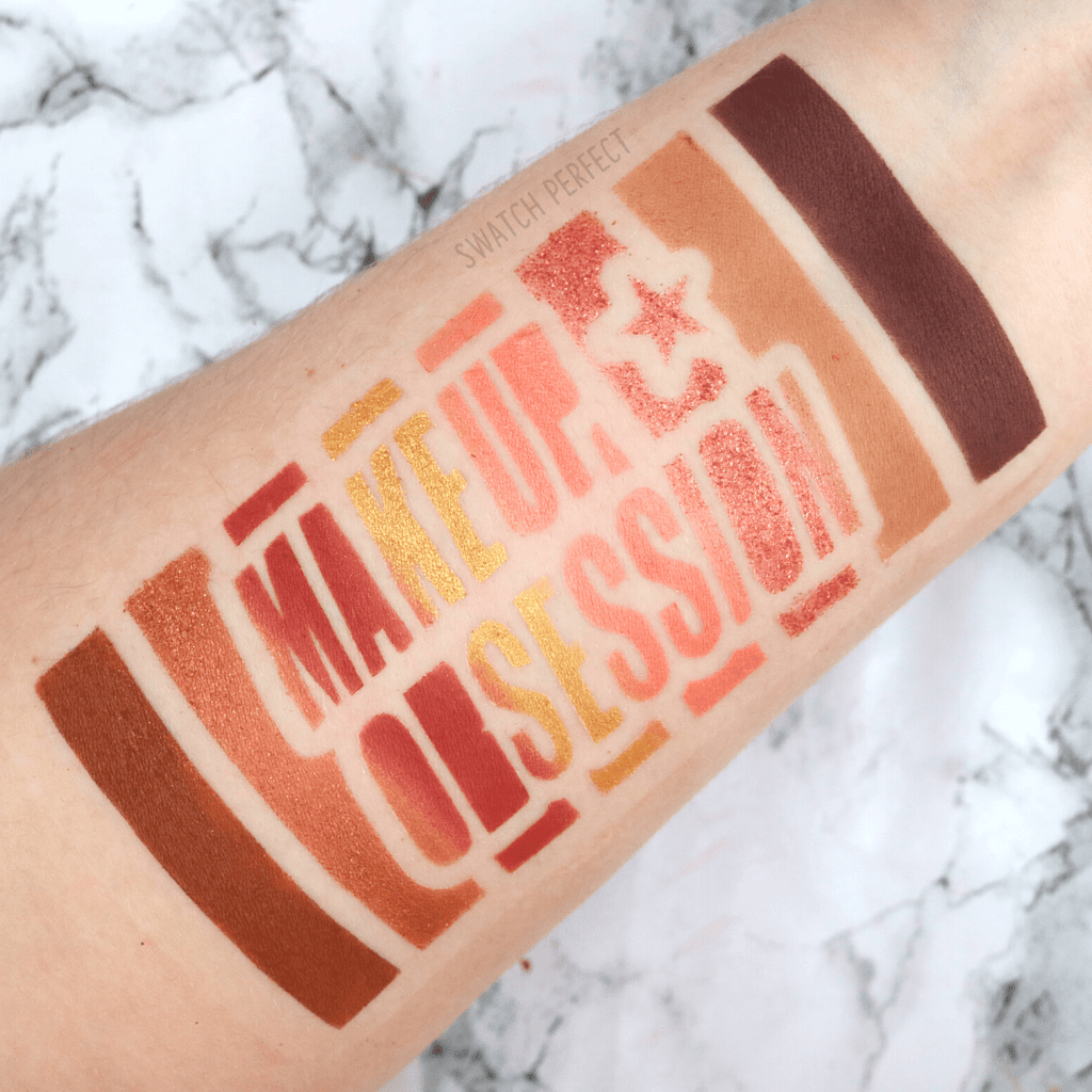 Makeup Obsession - 8 Pan Stencil | Inspired by Revolution Beauty - Swatch Perfect