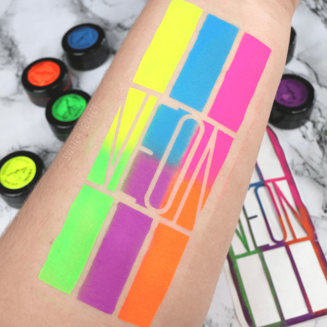 Neon - 9 Pan Stencil | Inspired by Huda Beauty - Swatch Perfect