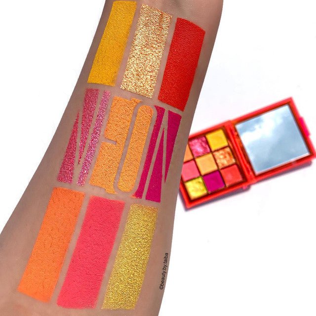 Neon - 9 Pan Stencil | Inspired by Huda Beauty - Swatch Perfect