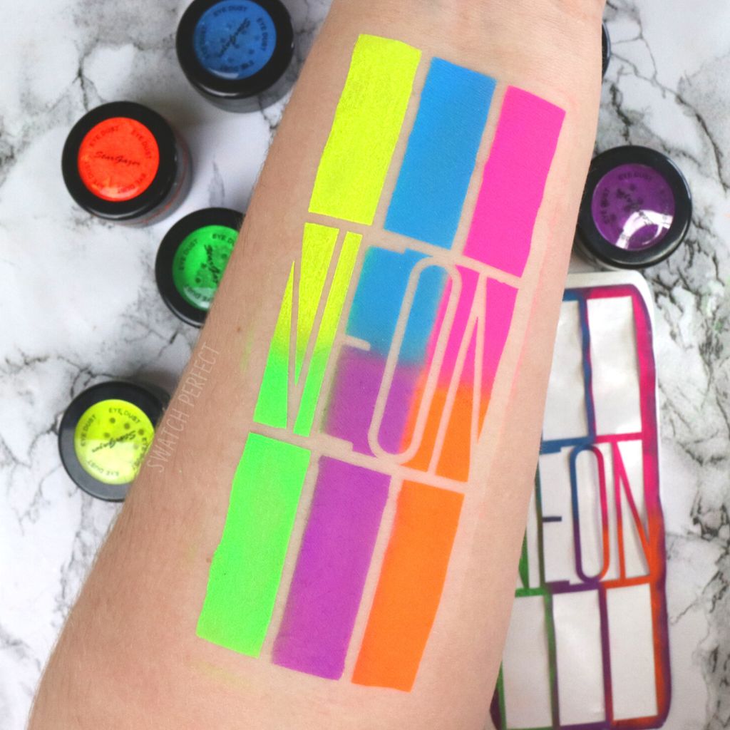 Neon - 9 Pan Stencil | Inspired by Huda Beauty - Swatch Perfect