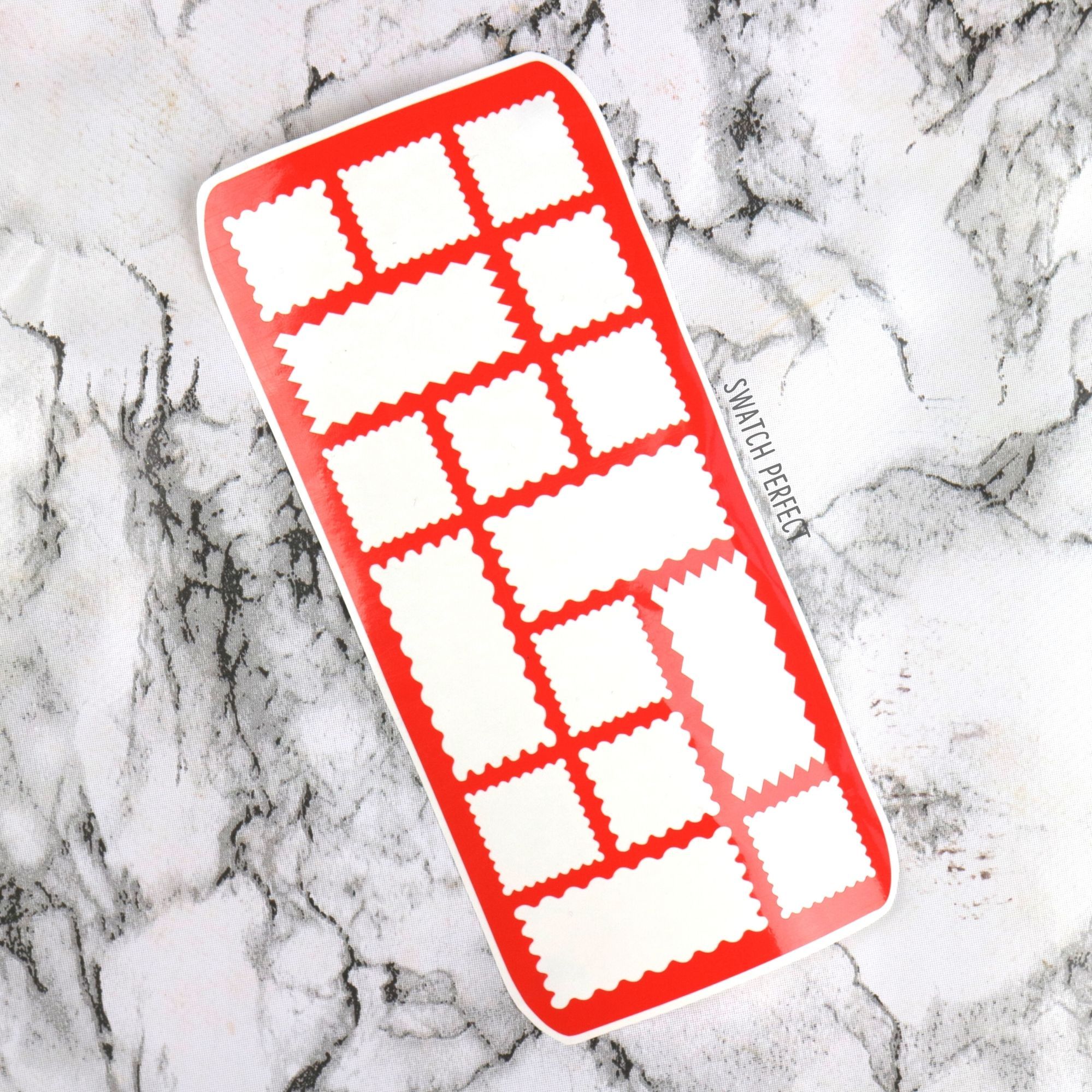 Postage Stamp - 16 Pan Stencil - Swatch Perfect
