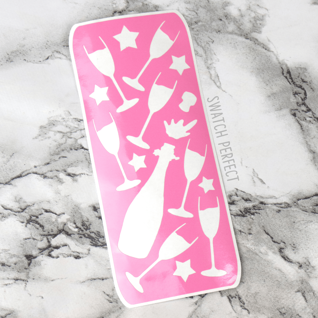 Prosecco Party - 18 Pan Stencil - Swatch Perfect