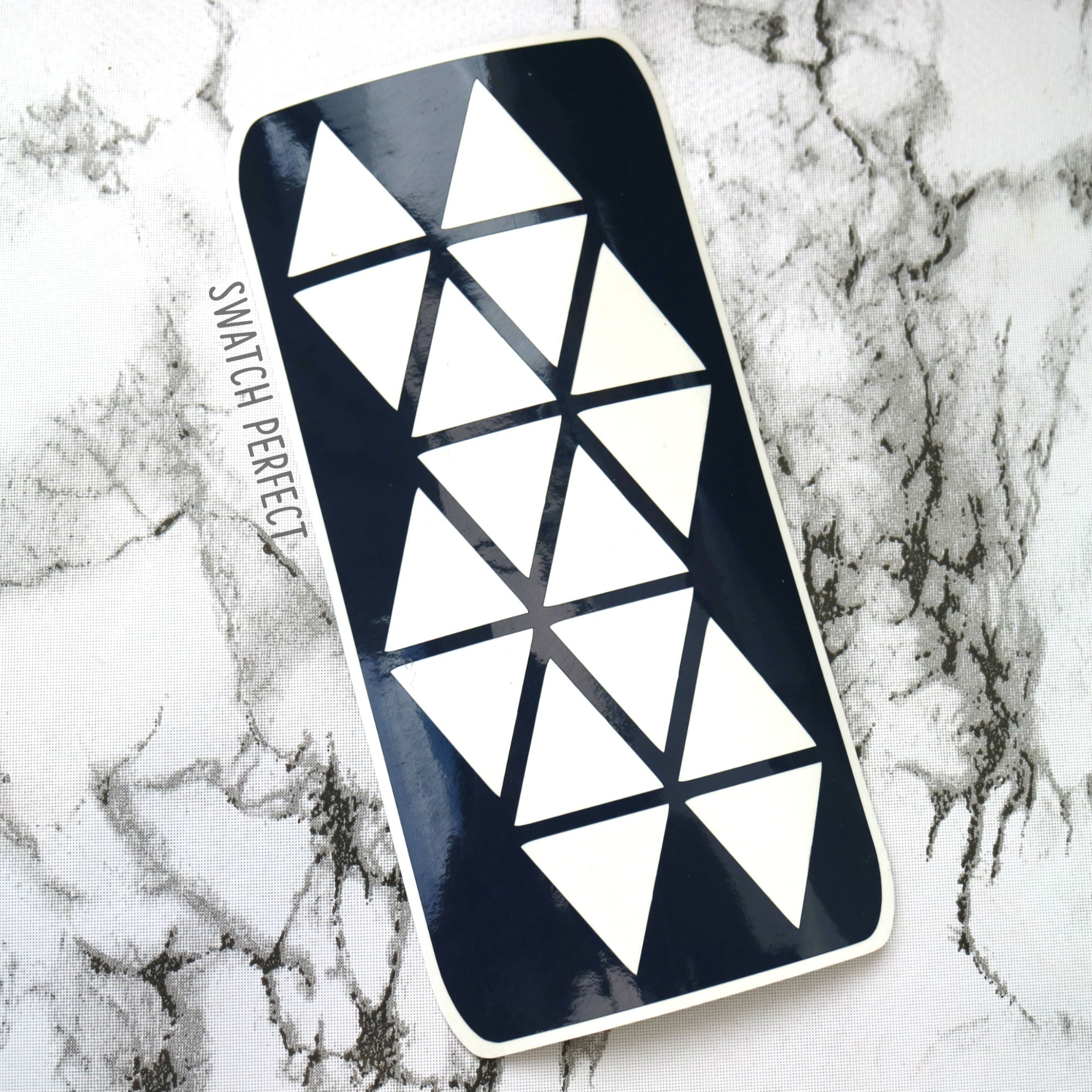 Stained Glass Triangles - 16 Pan Stencil Swatch Perfect