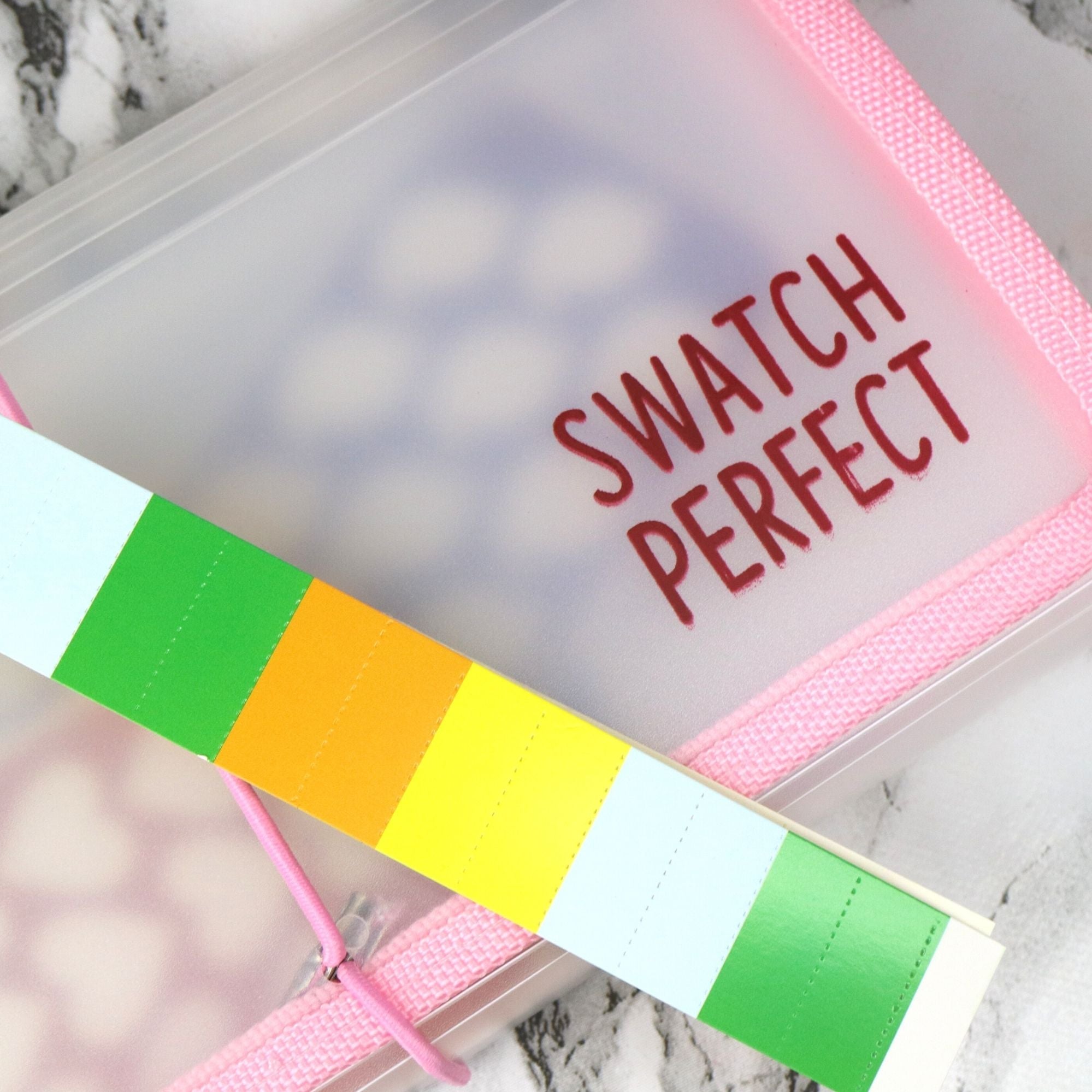 Storage Pouch - Baby Pink | 13 Individual Pockets | Elastic Closure - Swatch Perfect