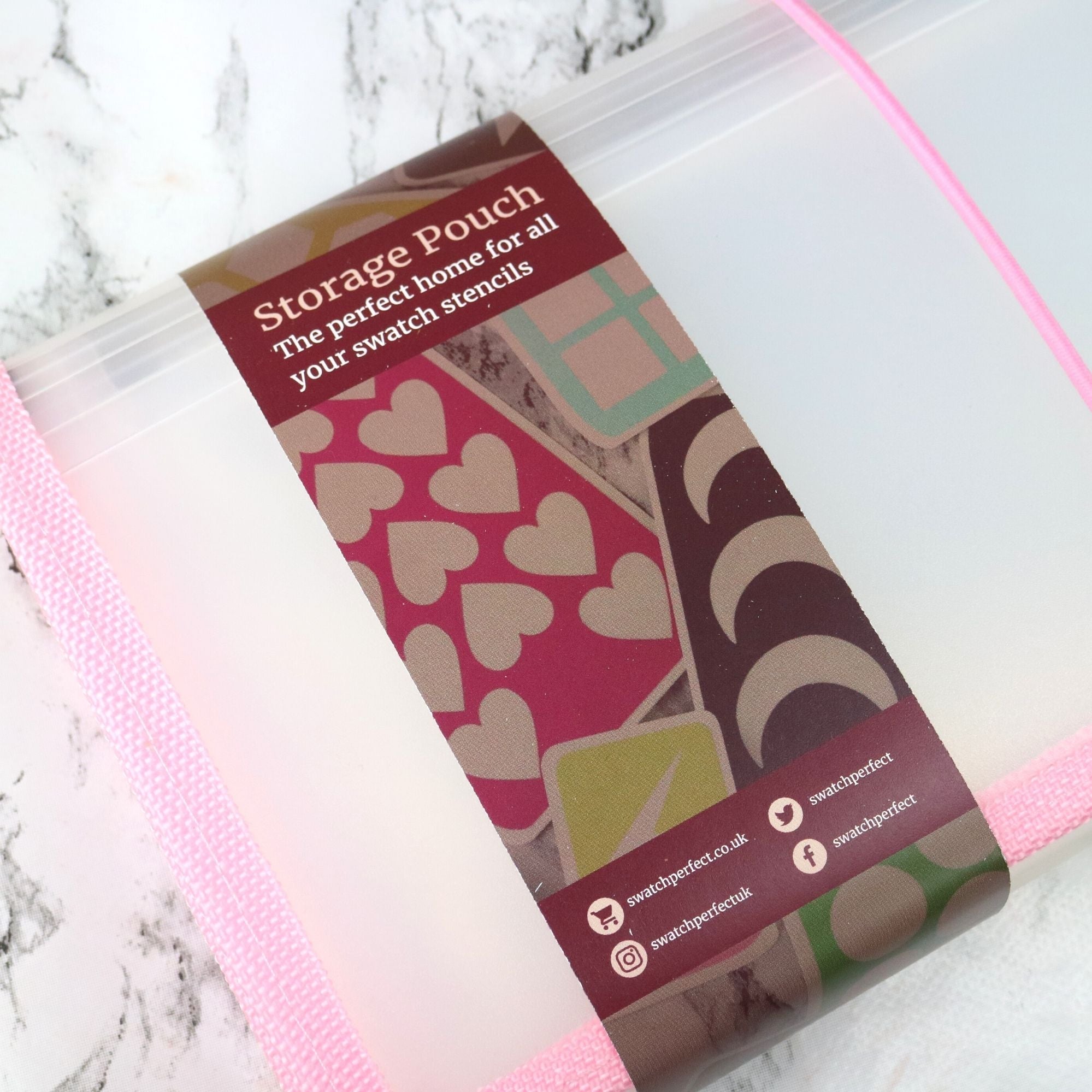 Storage Pouch - Baby Pink | 13 Individual Pockets | Elastic Closure - Swatch Perfect